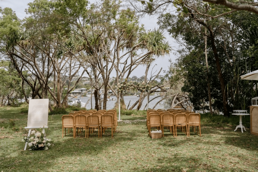 Noosa Woods riverside wedding venue